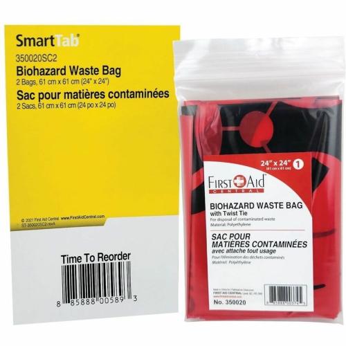 Trash Bag Bio Hazard (24" x 24") 2/Bag