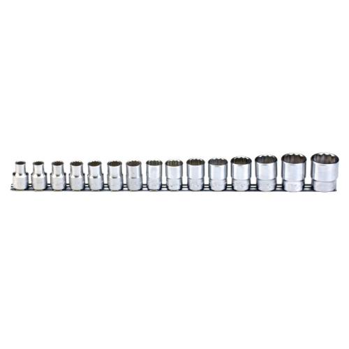Socket Set 15 Pcs Metric 1/2" Drive 12-Point