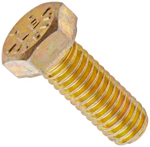 3/8X3 Hex Cap Screw, YZ Plated (100/PKG)