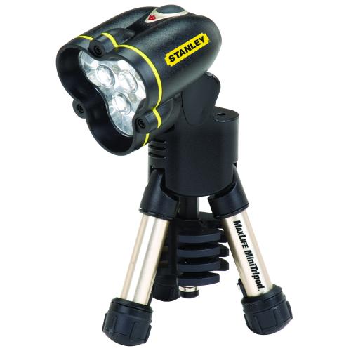 Mini Tripod Flashlight, LED Bulb, Aluminum Housing, 8 Lumens
