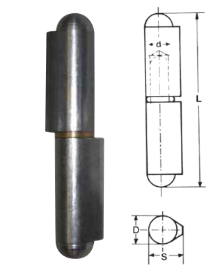 Hinge Weldon 4" Aluminum