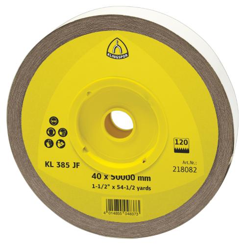 1-1/2" Closed Coat Abrasive Roll, 5M, 80 Grit