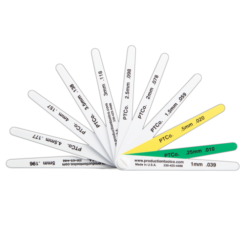 Gap Gage Long, 6 PCS (0.5mm, 1mm, 2mm, 3mm, 4mm, 5mm)