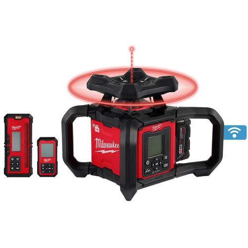 Exterior Rotary Laser Level Kit, w/Receiver Remote, Grade Rod & Tripod