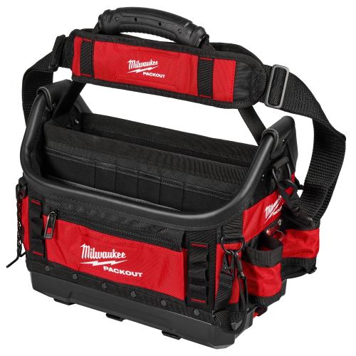 Tote, Polyester, Black/Red, 50 lb Capacity