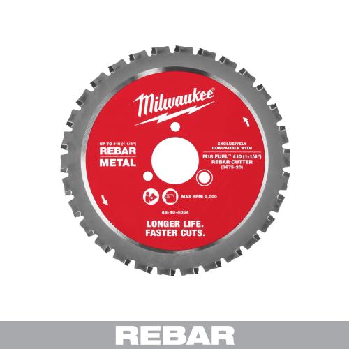 Rebar Cutting Blade, #10 Dia, 1-1/4 in Arbor