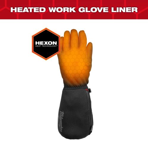 Heated Gloves Work Liner, Black, L