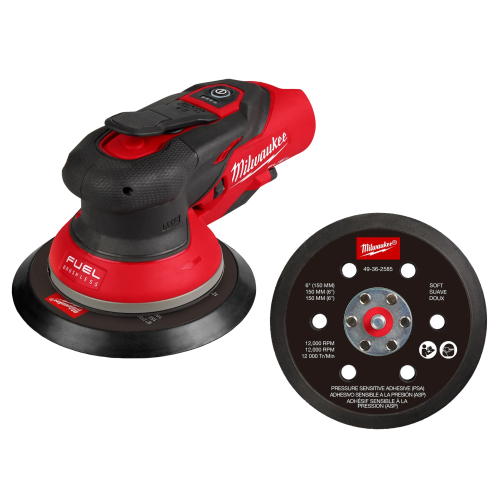 Cordless Random Orbital Sander, 6 in Dia Wheel, Lithium Battery