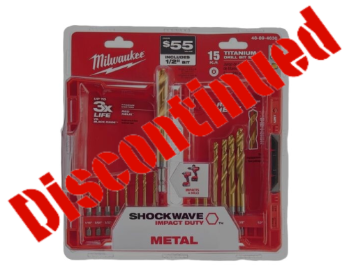 15Pc Red Helix Titanium Drill Bit Set