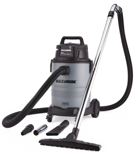 Certified Wet/Dry Shop Vacuum with Hose and Accessories, 30-L