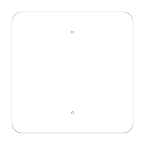 Aluminum Square Sign Blank 18", White, Painted