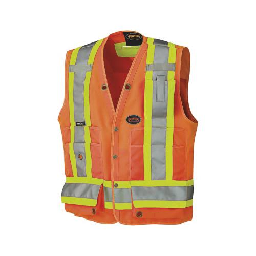 Surveyor's Vest, XL, Hi-Viz Orange