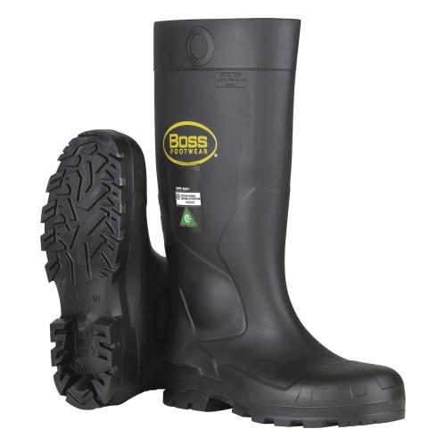 Sz 13 - PVC Boots, Steel Toe and Midsole