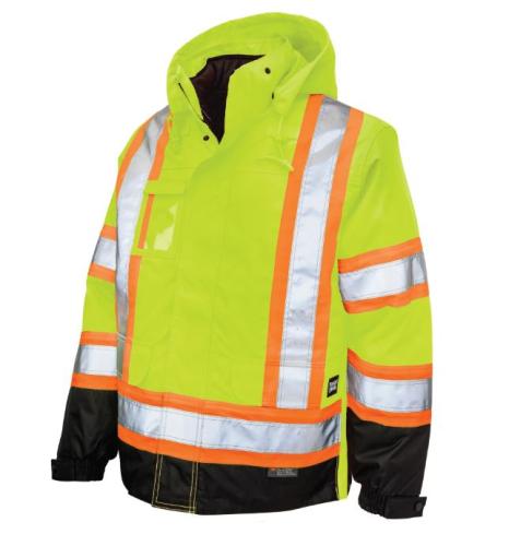 5-in-1 Hi-Viz Jacket, XL, Green