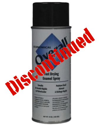 Overall Economical Enamel Spray Paint 16 oz Container, Black