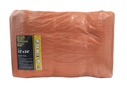 Tarpaulin, Insulated HDPE, 12 ft x 24 ft, Orange