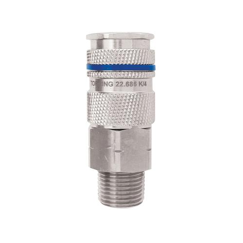 Coupler, 1/2 in, Quick Connect x MNPT, 500 psi