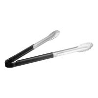 TONGS,SCALLOPED 16" S/S BLK HN