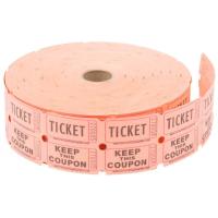 TICKET,RAFFLE 2-PRT ORANGE 2M/