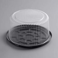 CAKE,8" 2PCS BLK/CLR DOME 100/