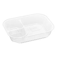 TRAY,NACHO 2COMPT PLASTIC 500/