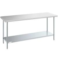 TABLE,WORK 24X72 SS 18GA W/SHE