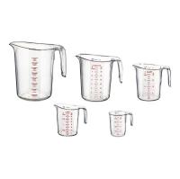 SET,MEASURING CUP 5PC CLR PLAS