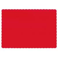 PLACEMAT,10X14 RED SCALLOP 1M/