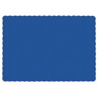 PLACEMAT,SCALLOPED 10X14 BLUE