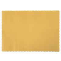 PLACEMAT,SCALLOPED 10X14 GOLD