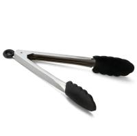 TONGS, 9" SILICONE TIP LOCKING