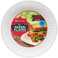 PLATES,PAPER 9" HD WHITE 600/C