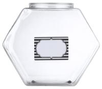 JARS,PLASTIC W/LID 197OZ CL 2/