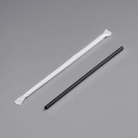 STRAW,BLACK PAPER WRAP 5.75 24