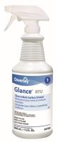 Diversey Glance Glass & Multi-Surface Cleaner - Ready-To-Use/Concentrate - 32 fl oz (1 quart) - Ammonia Scent - Streak-free, Quick Drying, Kosher - Blue - 12 / Carton