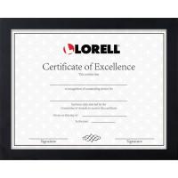 Lorell Certificate Frame - 8.50" x 11" Frame Size - Rectangle - Desktop - Horizontal, Vertical - Black - 1 Each