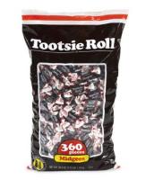 Green Rabbit Tootsie Rolls - Chocolate, Original - Individually Wrapped, Gluten-free, Nut-free - 2.42 lb - 1 / Carton