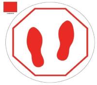 SIGN,STOP 20" CIR, W/ADHE FOOT