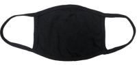 REUSABLE FABRIC MASK 3PLY  BLK