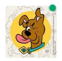 STICKERS,SCOOBYDOO PUPPY,ROLL