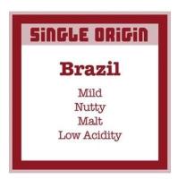 UTICA COFFEE,BRAZIL,BEAN,2/5LB