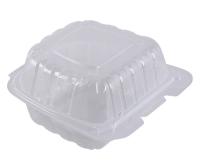 Empress PP Hinged Container Clear 6" x 6"
