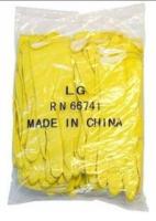 ProWorks Latex Flock-Lined 16 Mil Gloves - 16 mil Thickness x 12" Glove Length - Animal Fat, Chemical Protection - Large Size - Neoprene Latex - Yellow - Fish Scale Grip, Flock-lined, Chemical Resistant, Fat Resistant - For Dishwashing, Household, Meat Pr