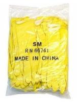 ProWorks Latex Flock-Lined 16 Mil Gloves - 16 mil Thickness x 12" Glove Length - Animal Fat, Chemical Protection - Small Size - Neoprene Latex - Yellow - Fish Scale Grip, Flock-lined, Chemical Resistant, Fat Resistant - For Dishwashing, Household, Meat Pr