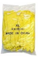 ProWorks Latex Flock-Lined 16 Mil Gloves - 16 mil Thickness x 12" Glove Length - Animal Fat, Chemical Protection - X-Large Size - Neoprene Latex - Yellow - Fish Scale Grip, Flock-lined, Chemical Resistant, Fat Resistant - For Dishwashing, Household, Meat 