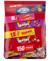 Skittles, Starburst & Life Savers Candy Variety Pack, Bulk Bag, 150 ct.