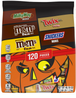 M&M's, Snickers & More Chocolate Halloween Candy Variety Bag, 120 ct.