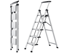Retractable Five Step Aluminum Ladder