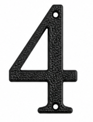 #4 House Number - Black