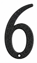 #6 House Number - Black